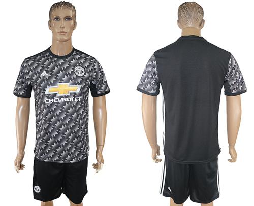Manchester United Blank Black Soccer Club Jersey - Click Image to Close